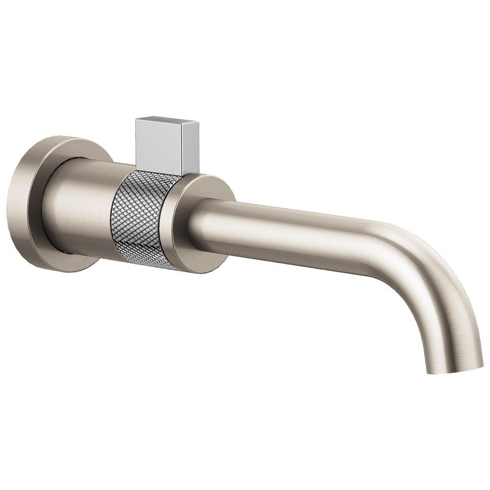 Brizo Luxe Nickel/Polished Chrome Single Handle Wall Mount Bathroom Sink Faucet 