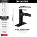 Delta Faucet Chrome Single Handle Monoblock Bathroom Sink Faucet 