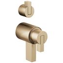 TempAssure Thermostatic Valve with Integrated Diverter Lever Handle Kit in Luxe Gold