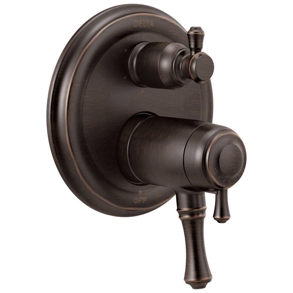 Delta Faucet Venetian Bronze 7 in. 6-Setting Integrated Diverter with Valve Trim 