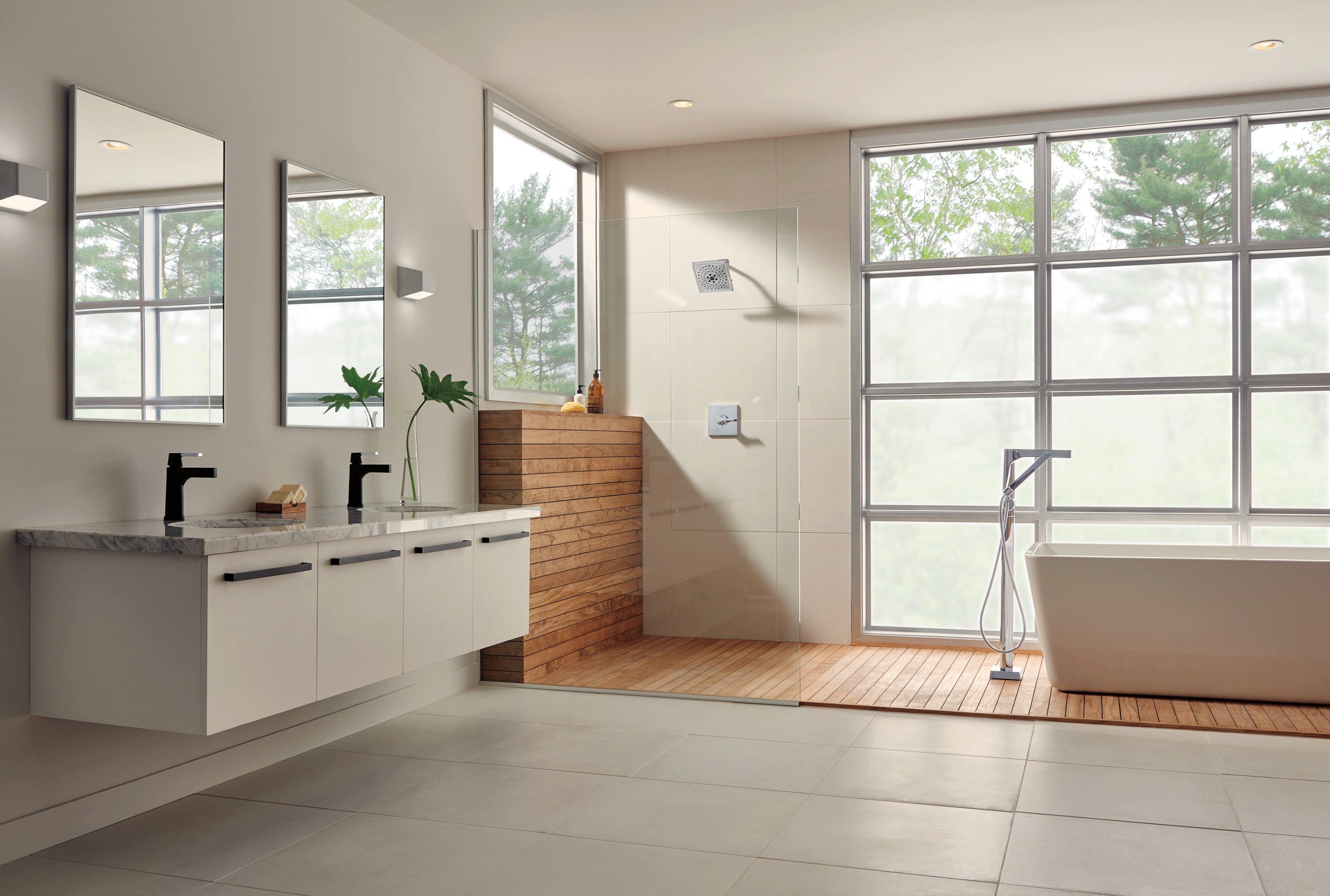 Delta Faucet Chrome Two Handle Multi Function Shower Faucet (Trim Only) 
