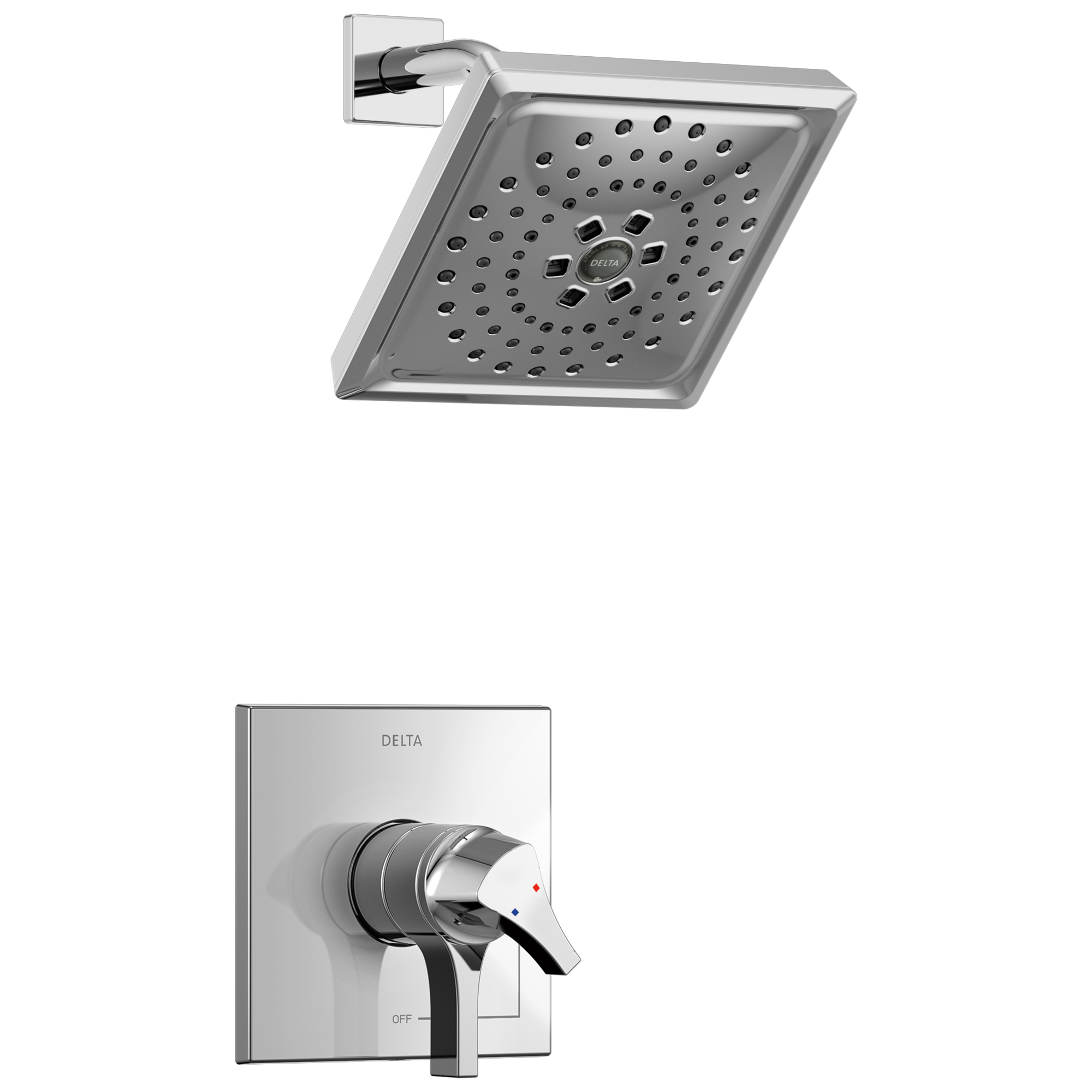 Delta Faucet Chrome Two Handle Multi Function Shower Faucet (Trim Only) 