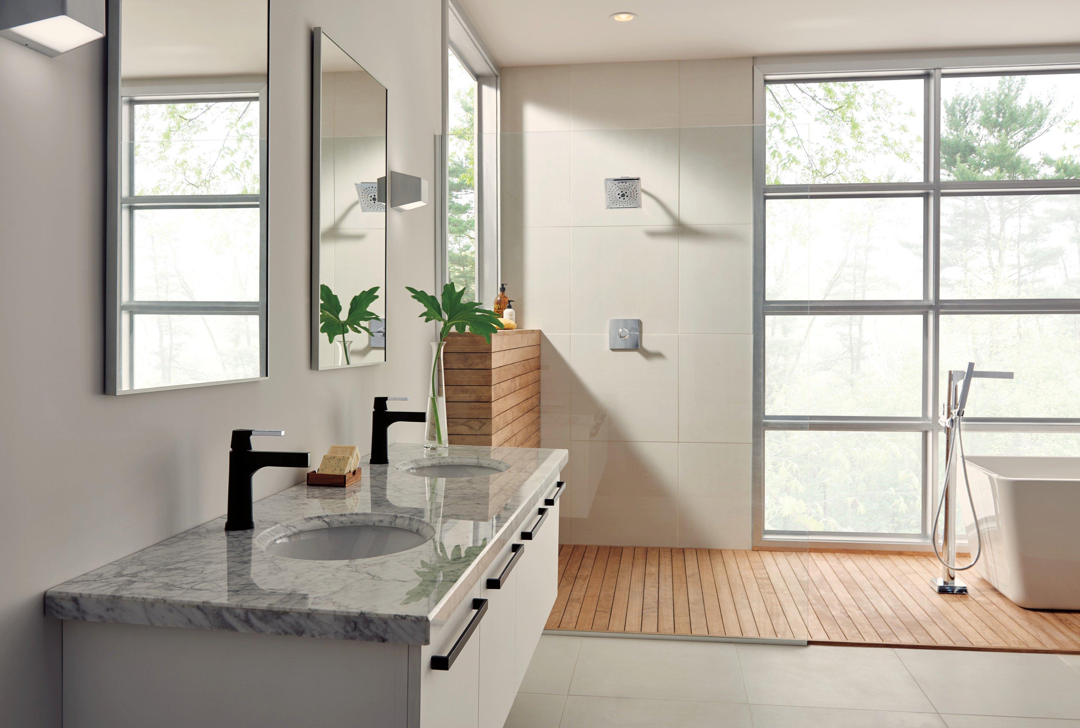 Delta Faucet Chrome Two Handle Multi Function Shower Faucet (Trim Only) 