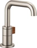 1.5 gpm 1 Hole Roman Tub Faucet with Single Lever Handle in Brilliance® Luxe Nickel with Teak Wood