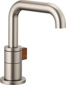 Brizo Luxe Nickel/Teak Wood 1.5 gpm 1 Hole Roman Tub Faucet with Single Lever Handle 