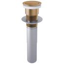 Push-Button Lavatory Drain in Brilliance Brushed Bronze (Less Overflow)