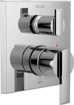 Two Handle Pressure Balancing Valve Trim in Chrome
