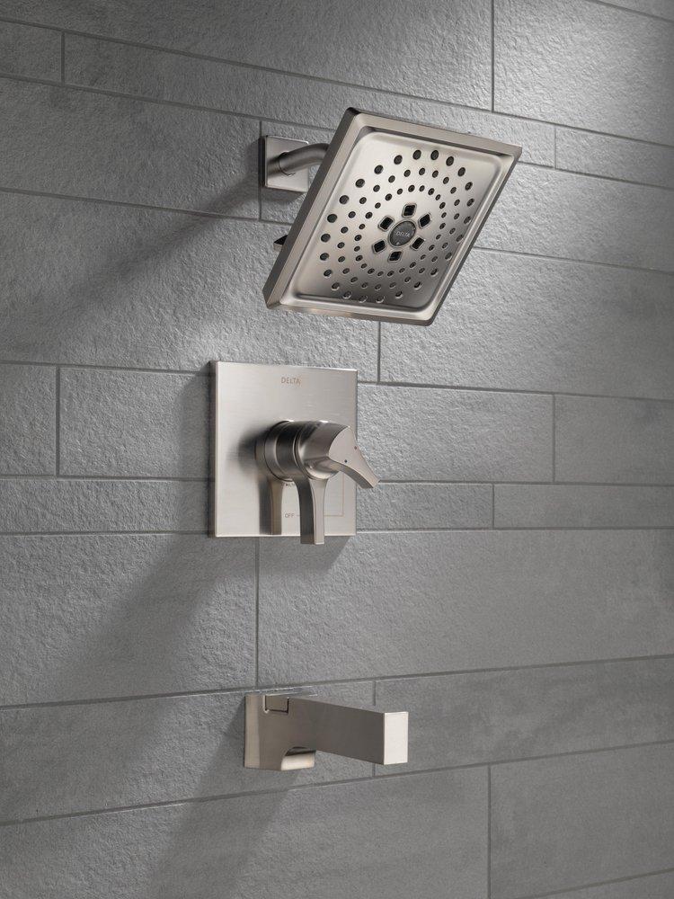 Delta Faucet Stainless Two Handle Multi Function Bathtub & Shower Faucet (Trim Only) 