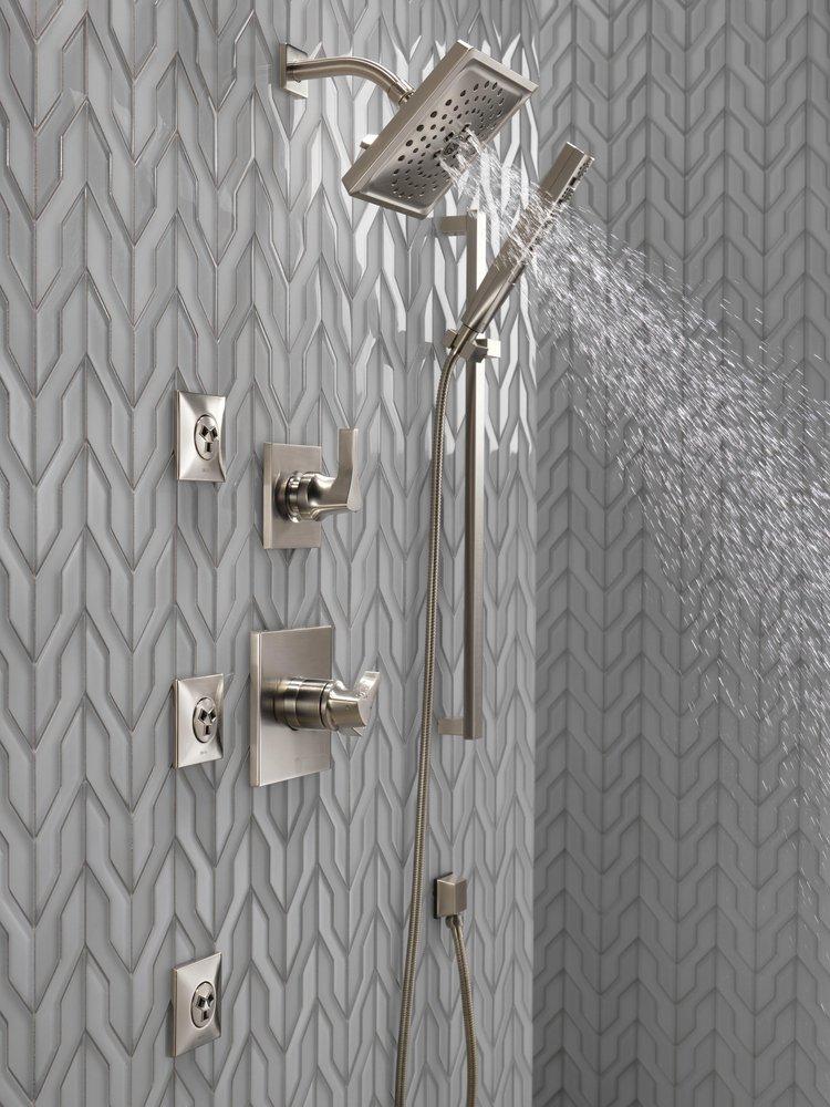 Delta Faucet Brilliance&reg; Stainless 6 Setting Single Handle Diverter Trim 