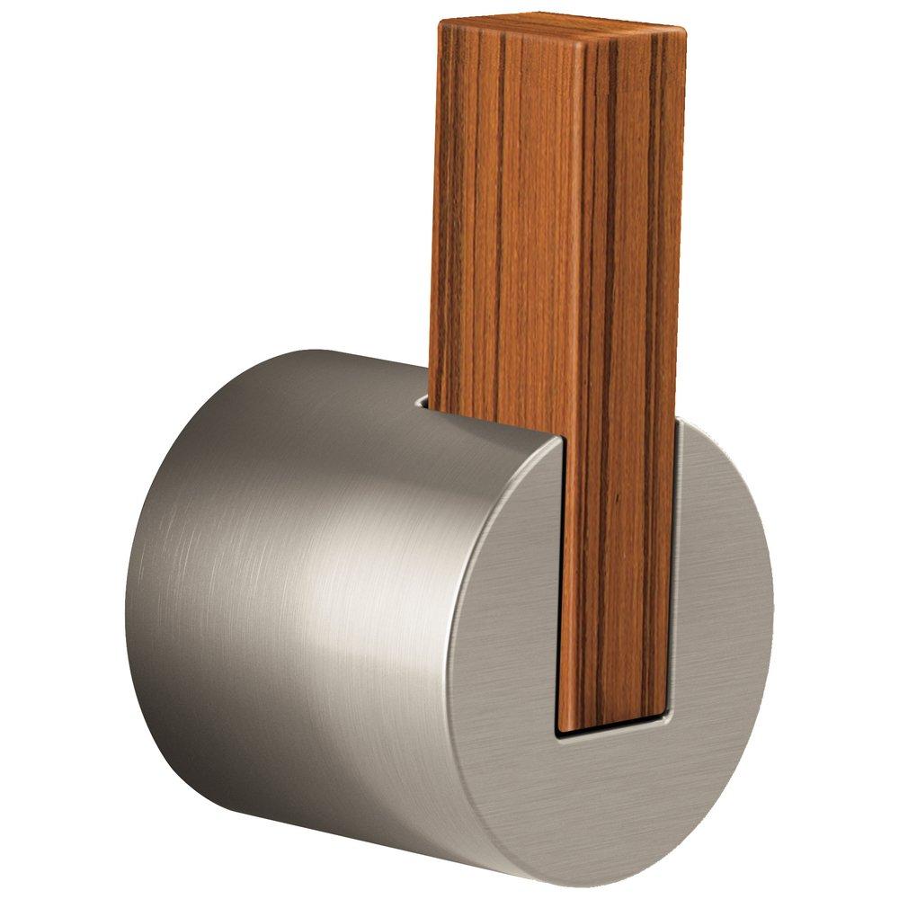 Brizo Luxe Nickel/Teak Wood Metal Handle Kit 