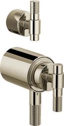 TempAssure Thermostatic Valve With Integrated Diverter T-Lever Handle Kit in Polished Nickel
