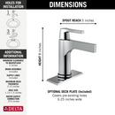 Delta Faucet Chrome Single Handle Monoblock Bathroom Sink Faucet 