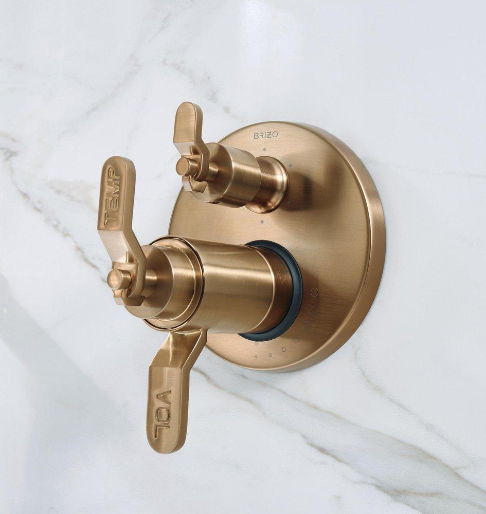 Brizo Luxe Gold Bathtub & Shower Faucet (Trim Only) 