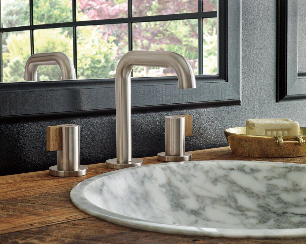 Brizo Luxe Nickel Widespread Bathroom Sink Faucet (Handles Sold Separately) 
