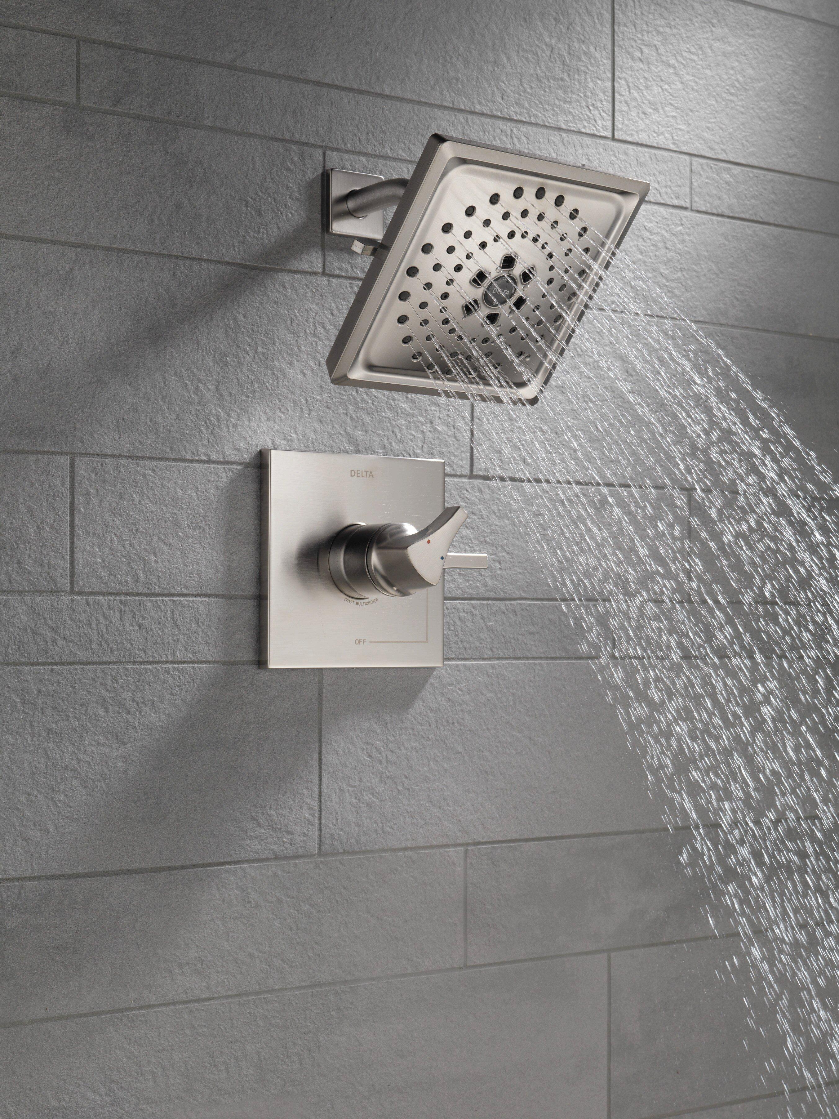 Delta Faucet Brilliance Stainless Two Handle Multi Function Shower Faucet (Trim Only) 