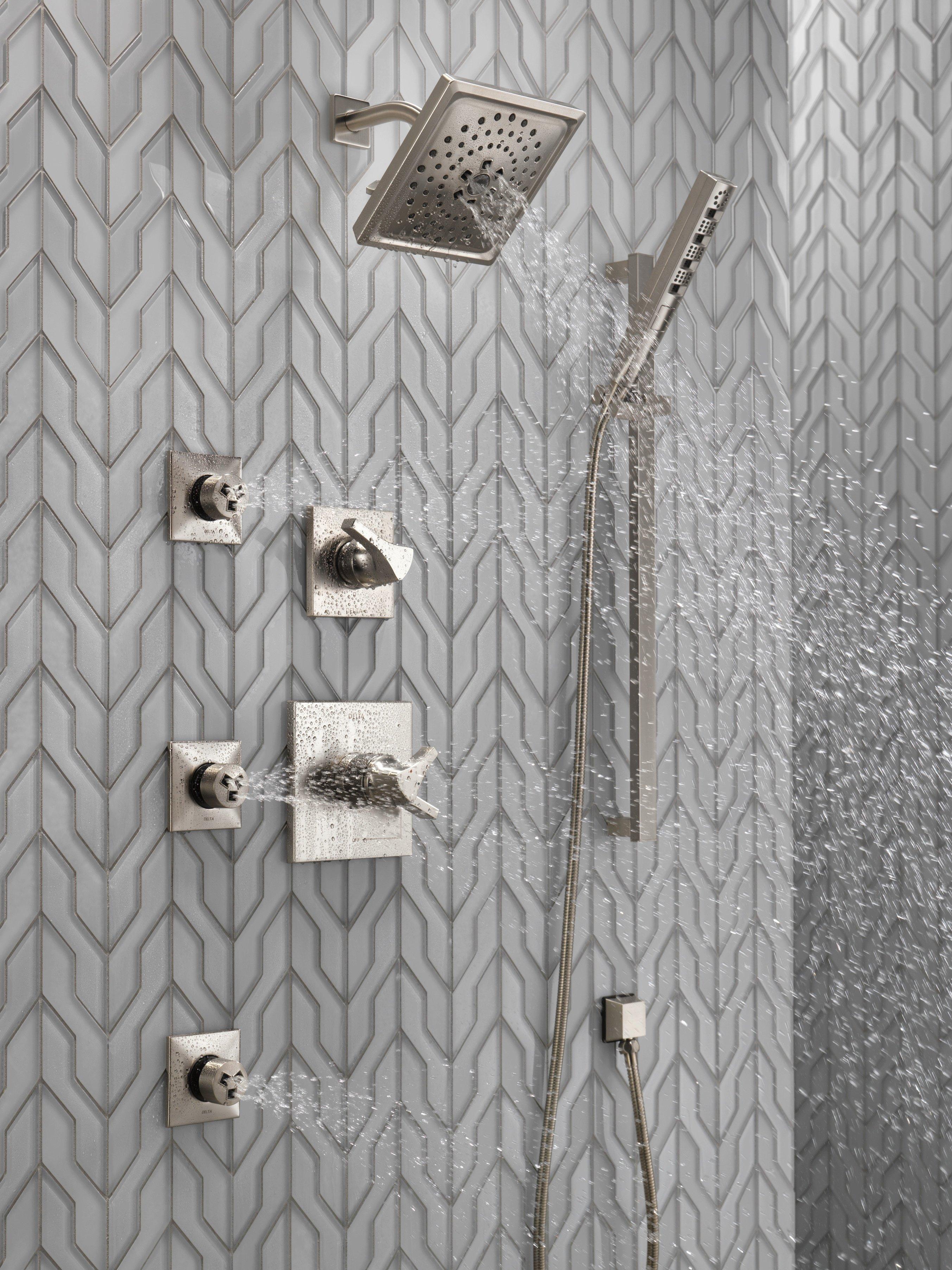 Delta Faucet Brilliance Stainless Two Handle Multi Function Shower Faucet (Trim Only) 