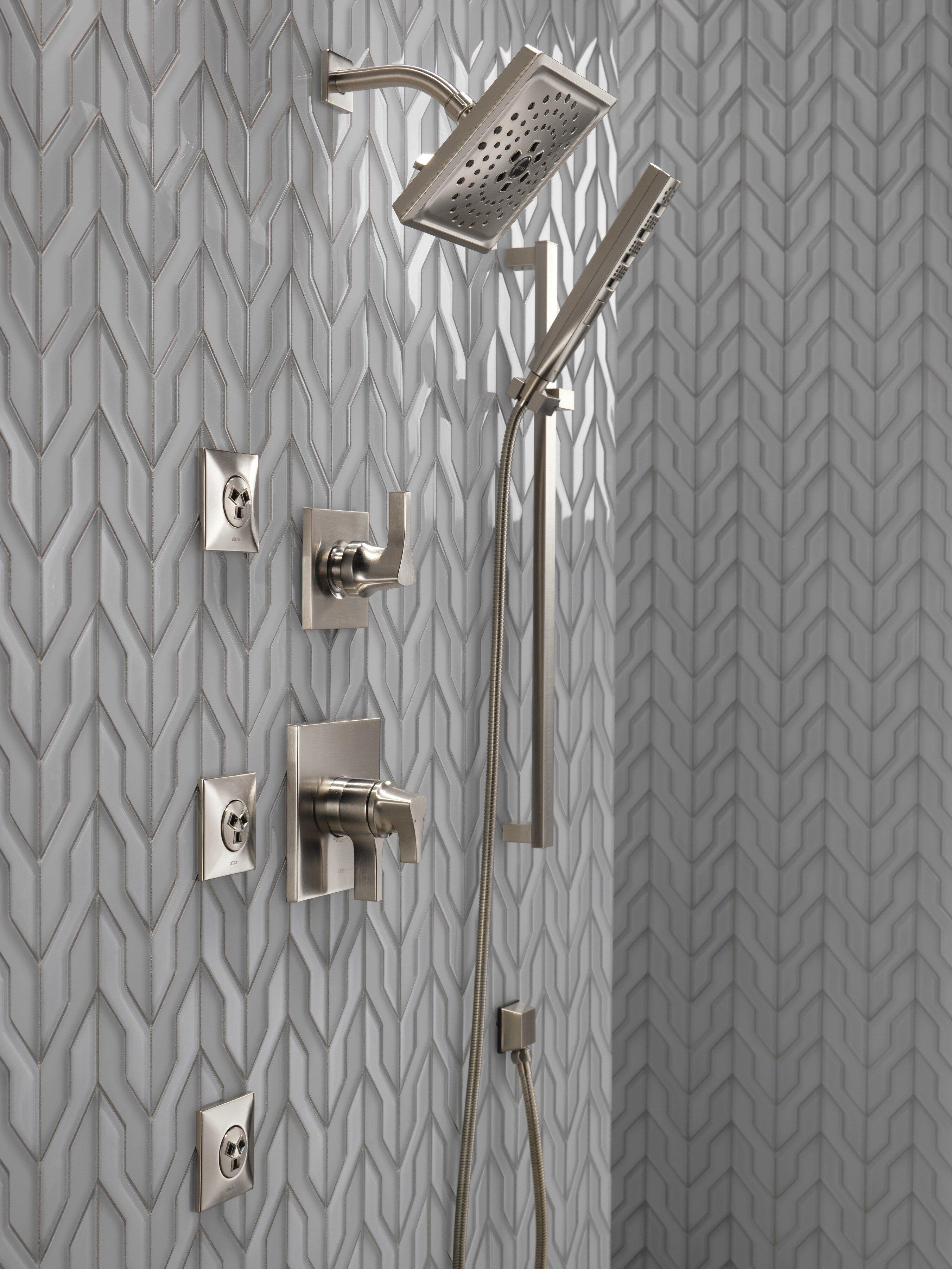 Delta Faucet Brilliance Stainless Two Handle Multi Function Shower Faucet (Trim Only) 