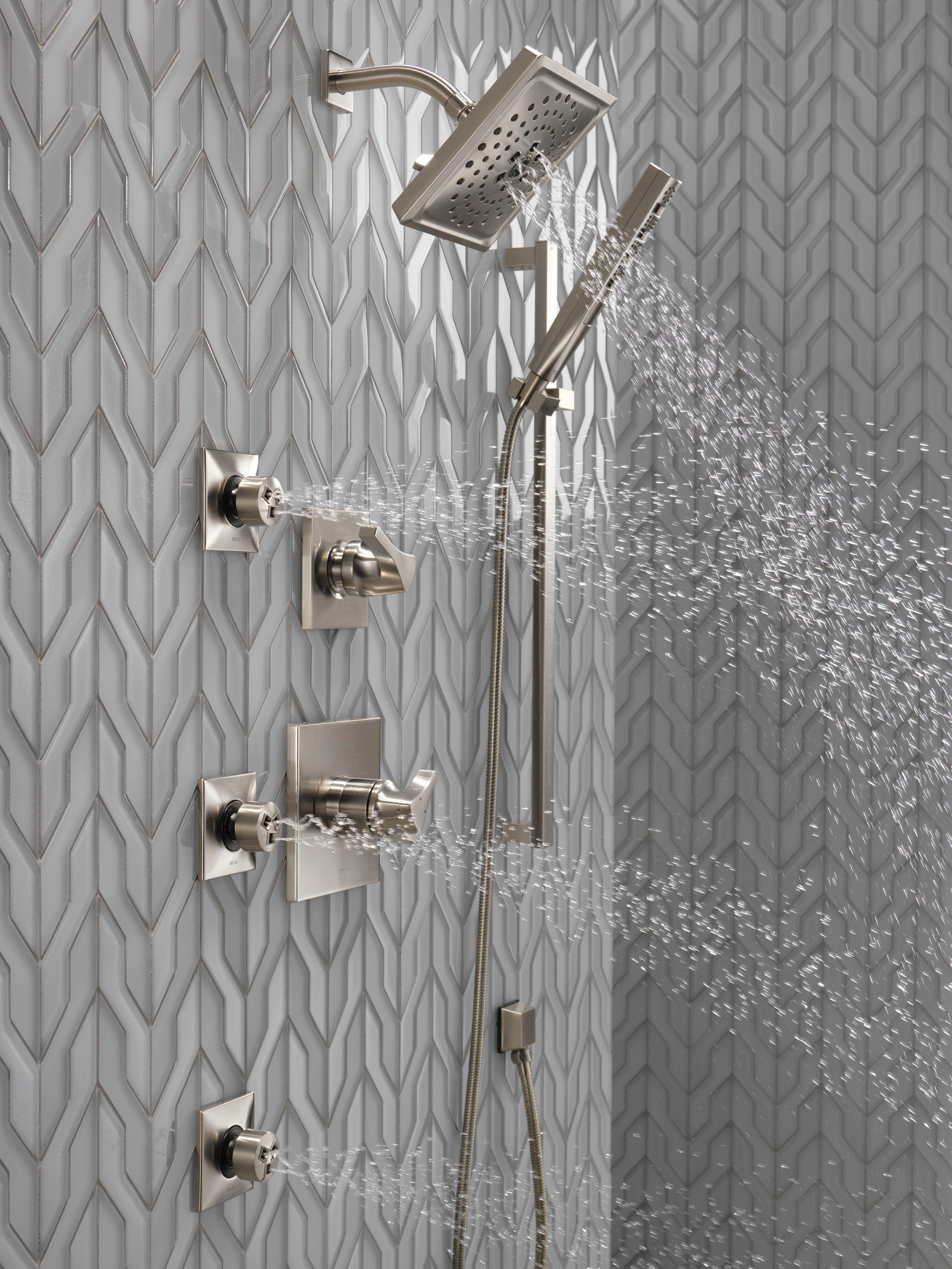 Delta Faucet Brilliance Stainless Two Handle Multi Function Shower Faucet (Trim Only) 