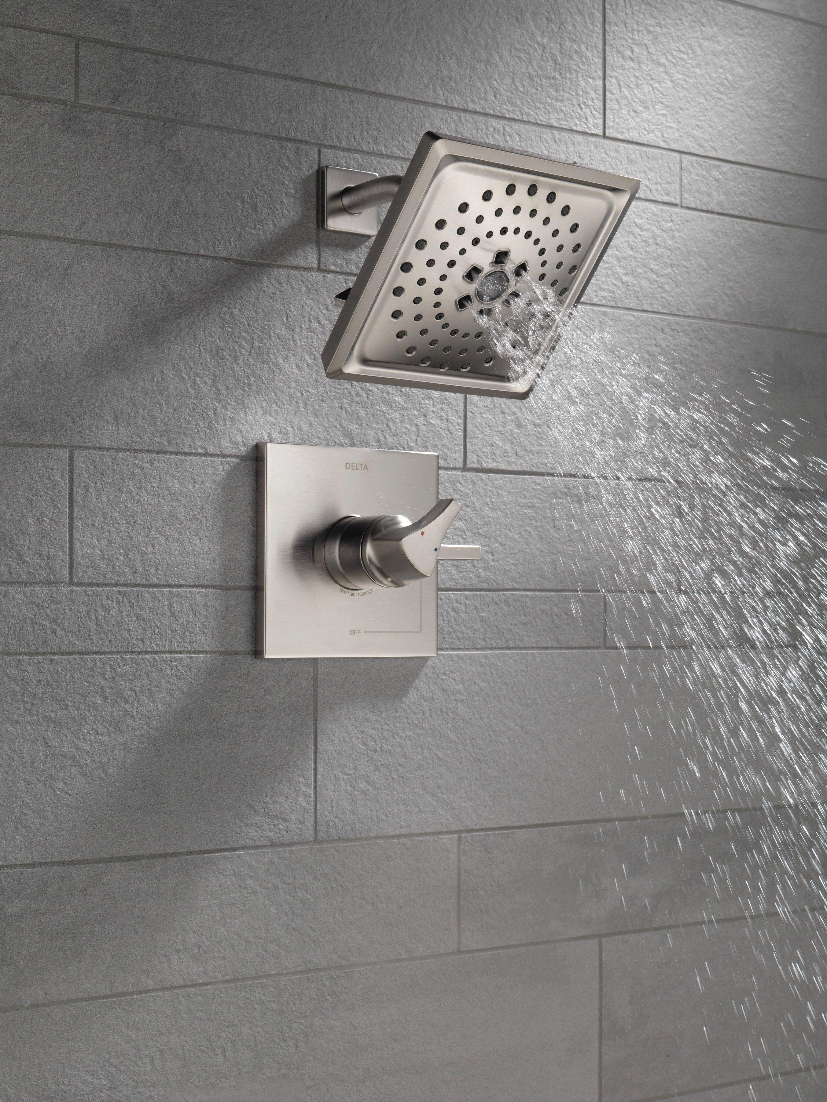 Delta Faucet Brilliance Stainless Two Handle Multi Function Shower Faucet (Trim Only) 