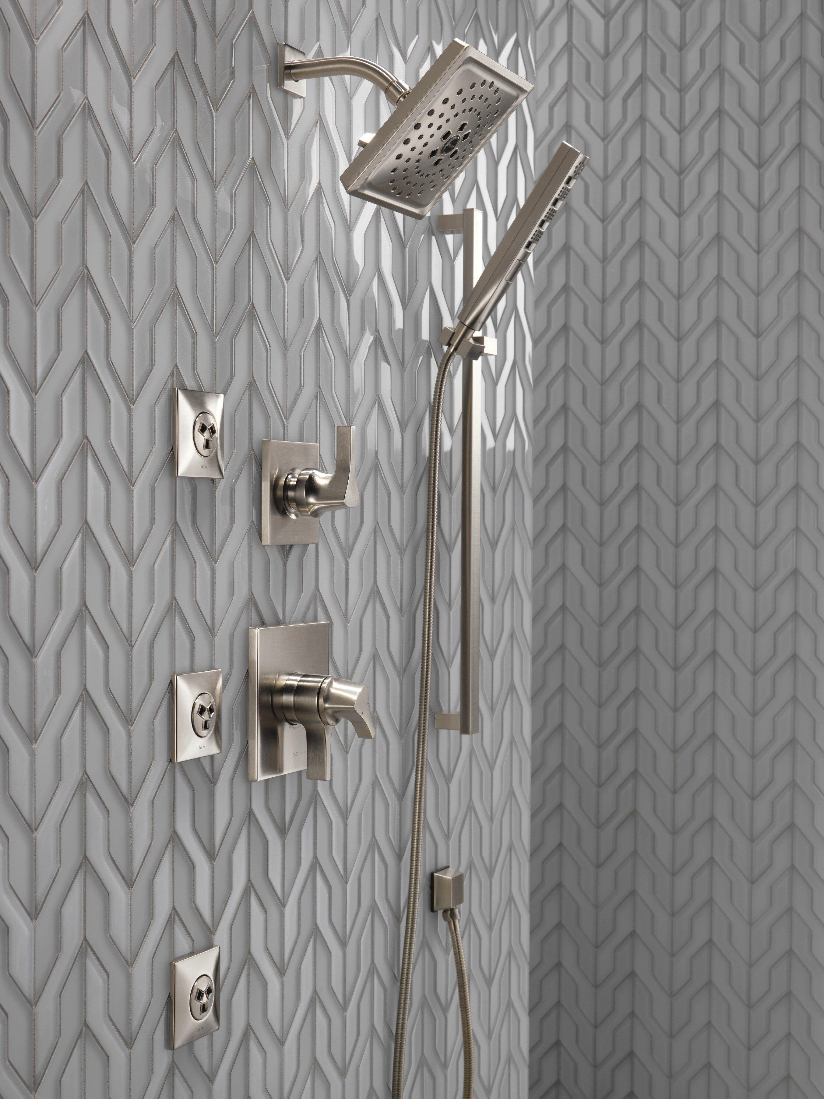 Delta Faucet Brilliance Stainless Two Handle Multi Function Shower Faucet (Trim Only) 