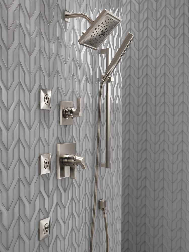 Delta Faucet Stainless Two Handle Multi Function Shower Faucet (Trim Only) 