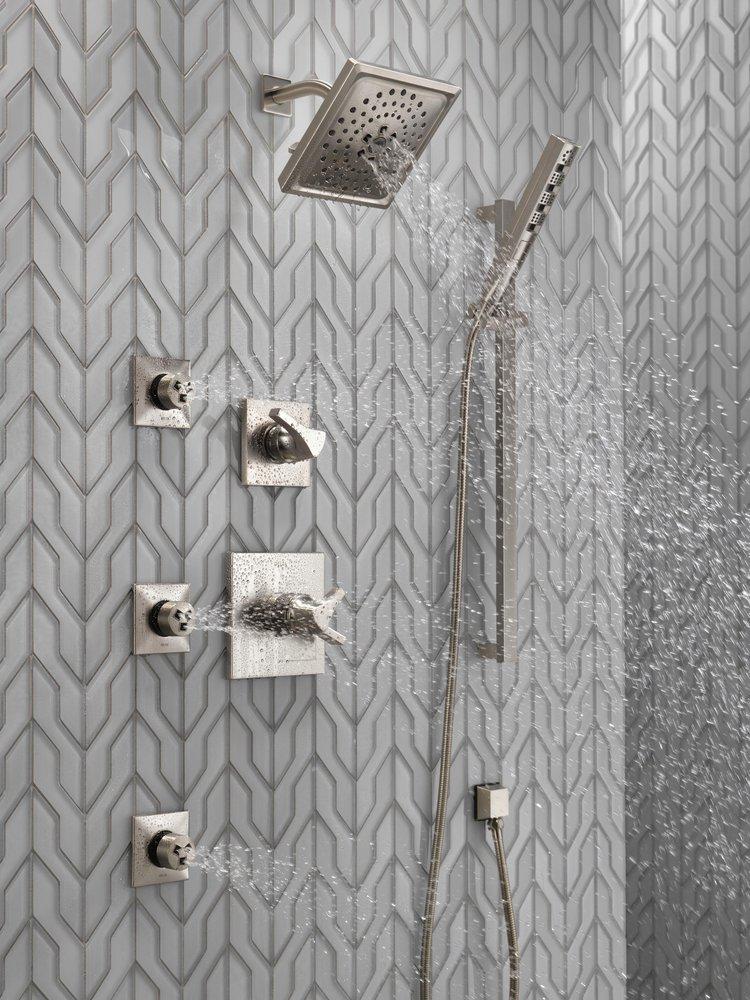 Delta Faucet Stainless Two Handle Multi Function Shower Faucet (Trim Only) 