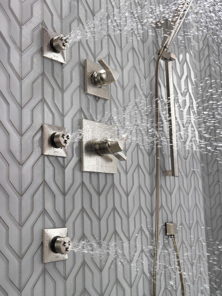 Delta Faucet Stainless Two Handle Multi Function Shower Faucet (Trim Only) 