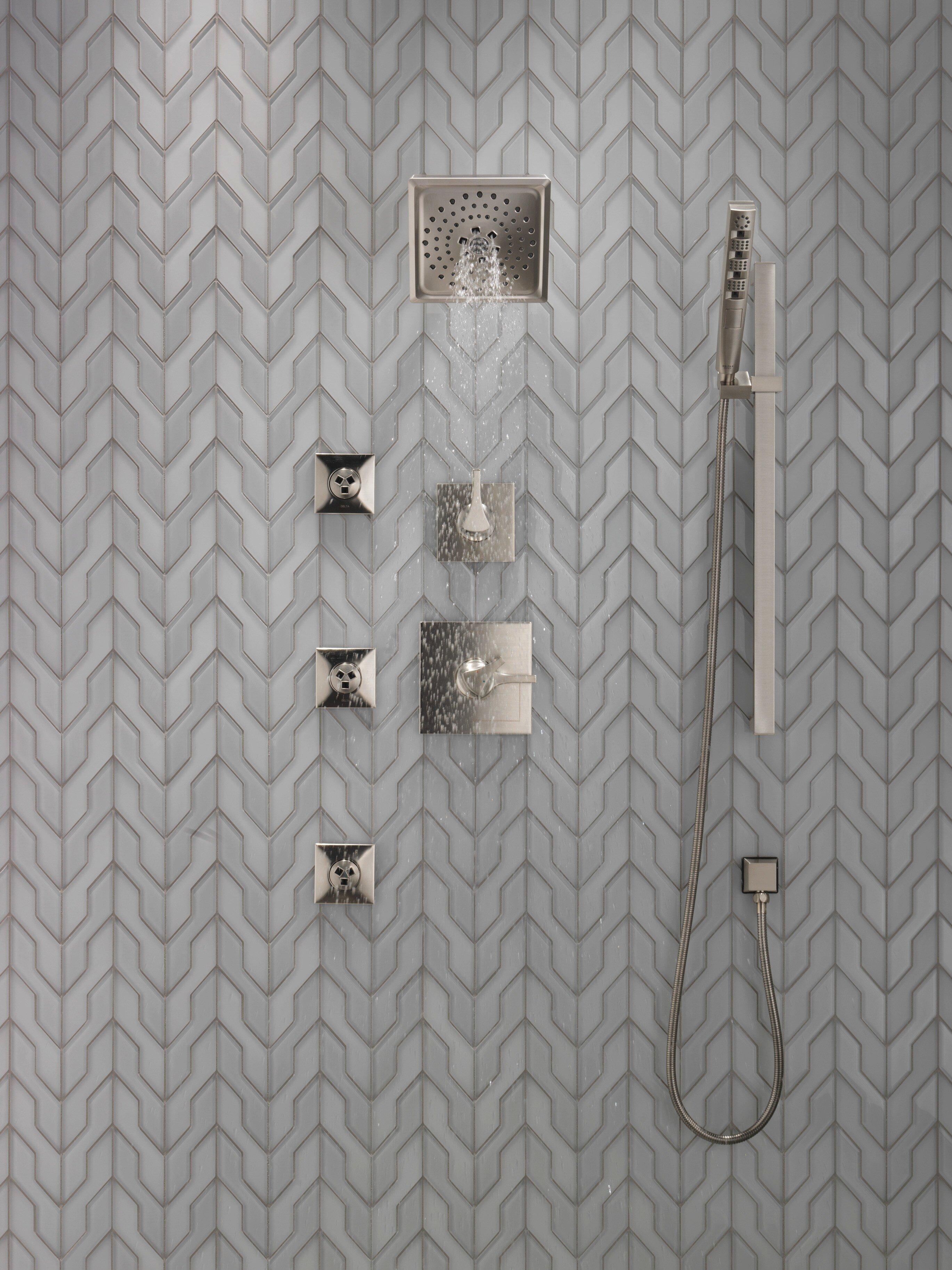 Delta Faucet Brilliance Stainless Two Handle Multi Function Shower Faucet (Trim Only) 