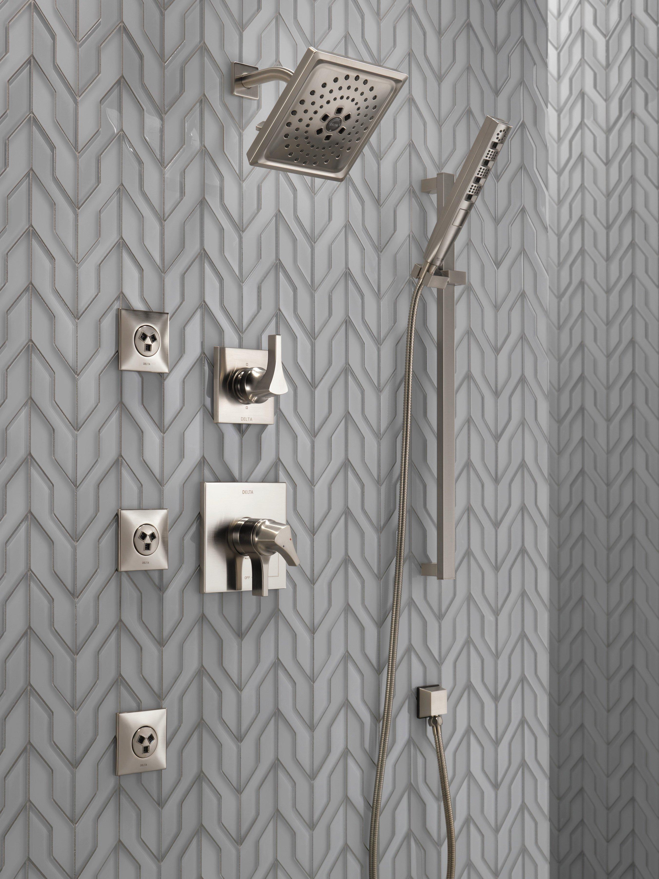 Delta Faucet Brilliance Stainless Two Handle Multi Function Shower Faucet (Trim Only) 