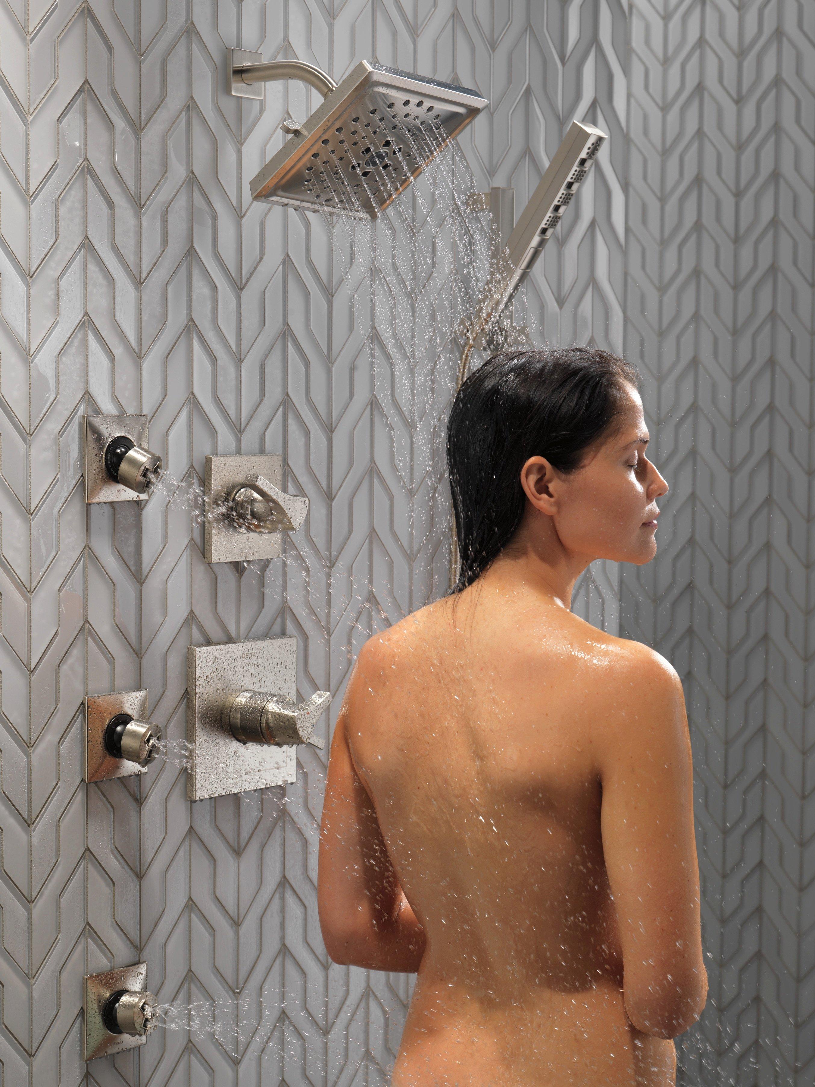 Delta Faucet Brilliance Stainless Two Handle Multi Function Shower Faucet (Trim Only) 
