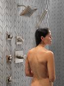 Delta Faucet Brilliance Stainless Two Handle Multi Function Shower Faucet (Trim Only) 