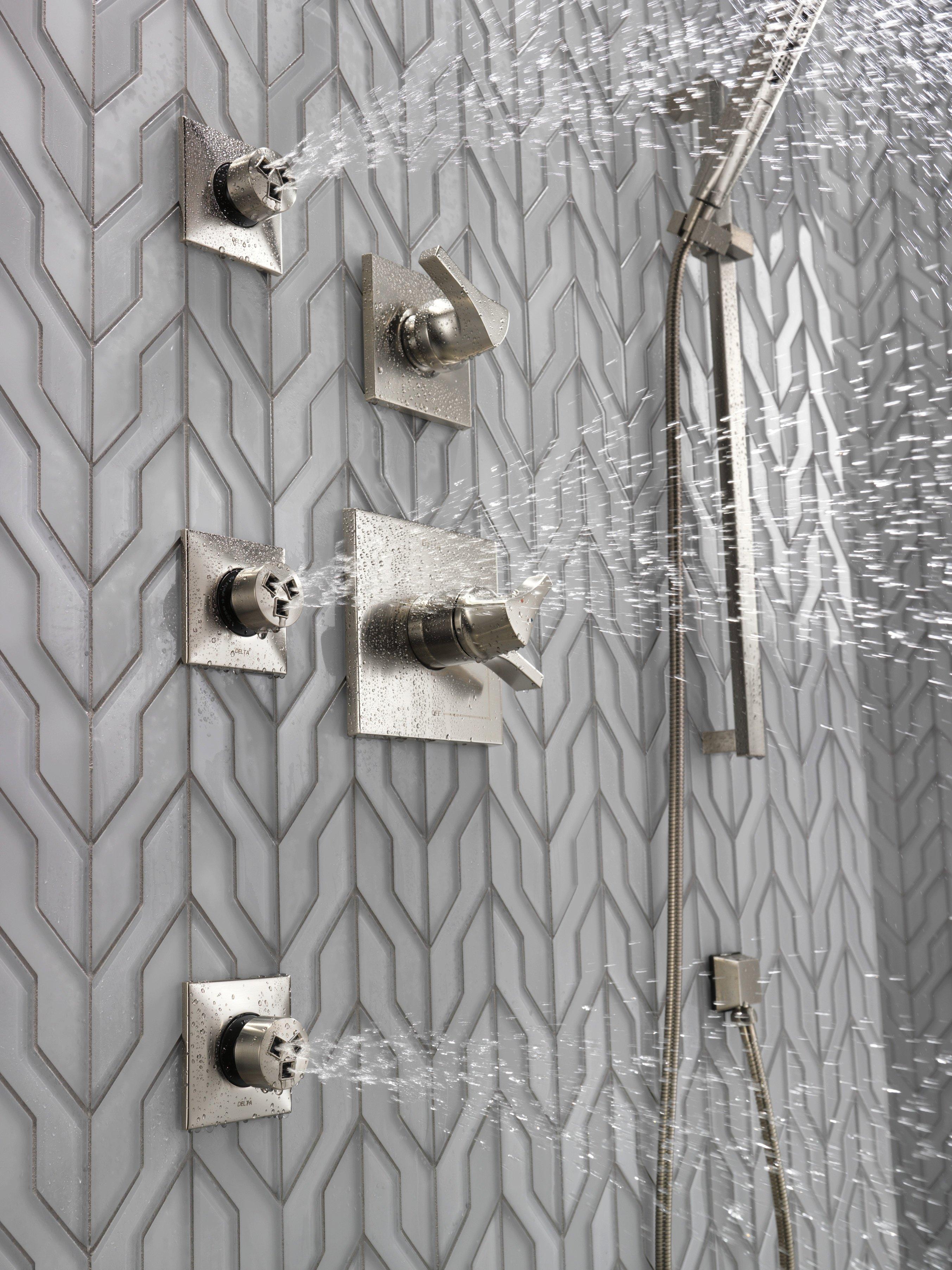 Delta Faucet Brilliance Stainless Two Handle Multi Function Shower Faucet (Trim Only) 