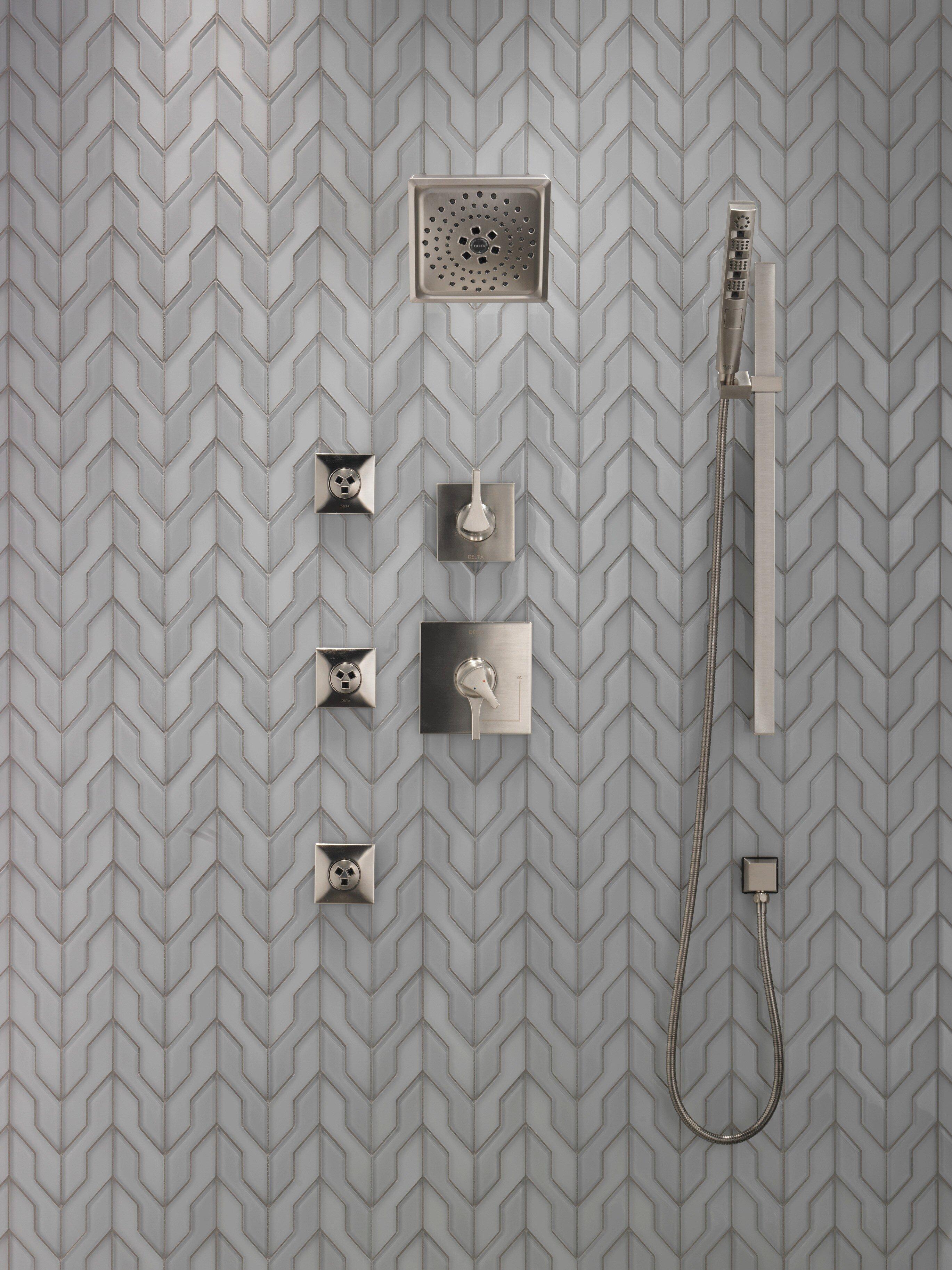 Delta Faucet Brilliance Stainless Two Handle Multi Function Shower Faucet (Trim Only) 