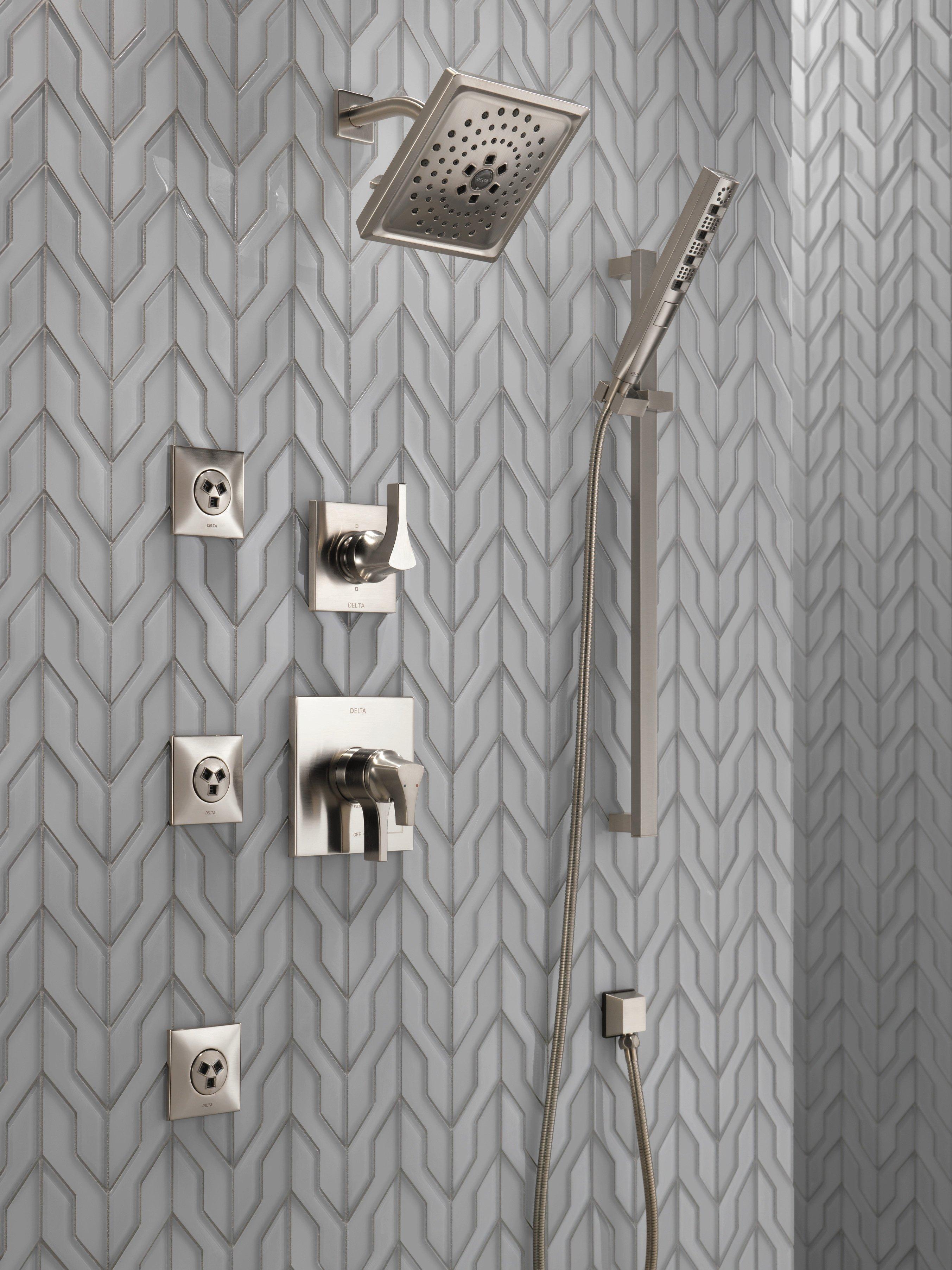Delta Faucet Brilliance Stainless Two Handle Multi Function Shower Faucet (Trim Only) 