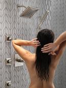 Delta Faucet Brilliance Stainless Two Handle Multi Function Shower Faucet (Trim Only) 