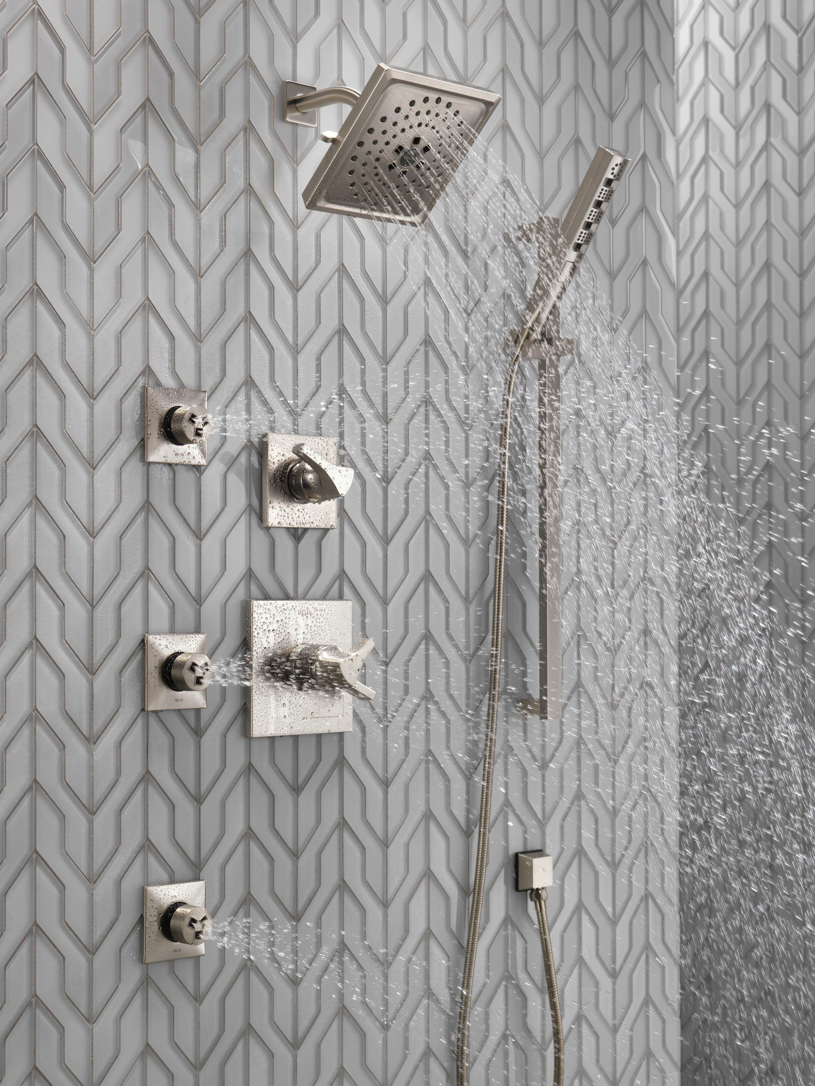 Delta Faucet Brilliance Stainless Two Handle Multi Function Shower Faucet (Trim Only) 