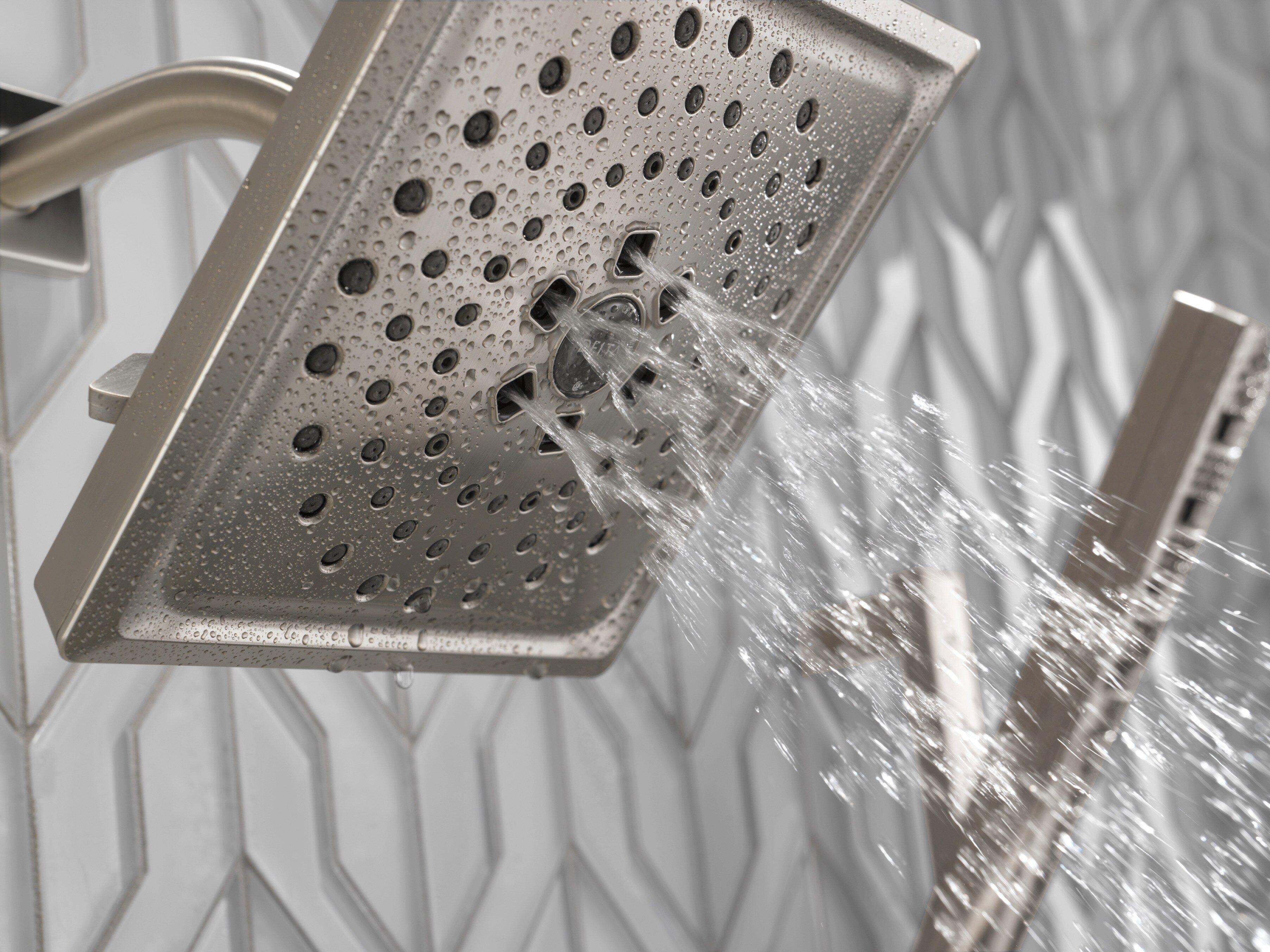 Delta Faucet Brilliance Stainless Two Handle Multi Function Shower Faucet (Trim Only) 