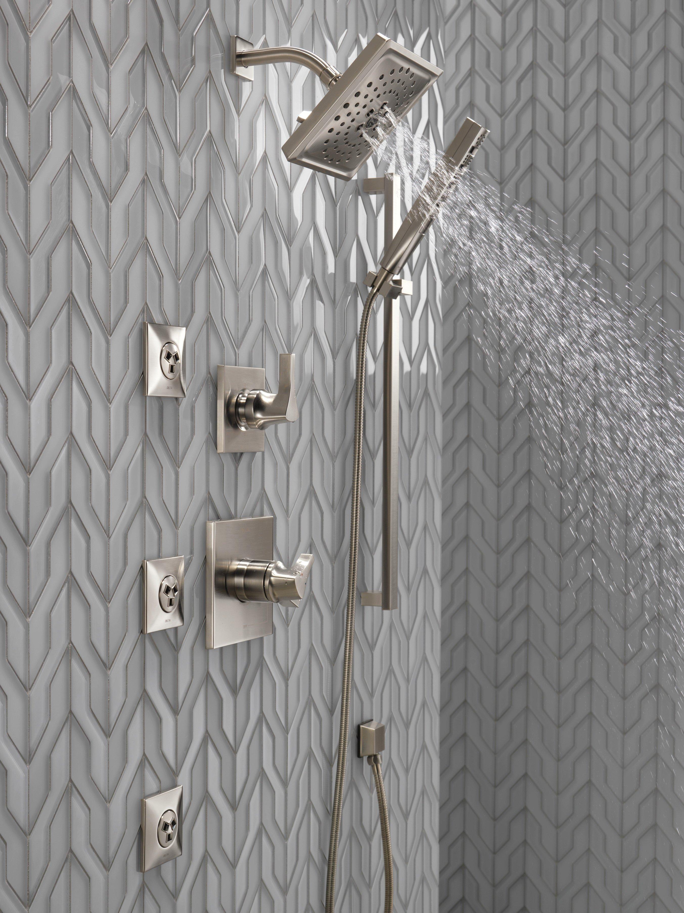 Delta Faucet Brilliance Stainless Two Handle Multi Function Shower Faucet (Trim Only) 