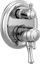 Delta Faucet Chrome Three Handle Multi Function Bathtub & Shower Faucet with Diverter Trim Only 