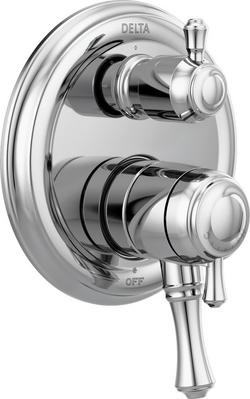 Two Handle Pressure Balancing Valve Trim in Chrome
