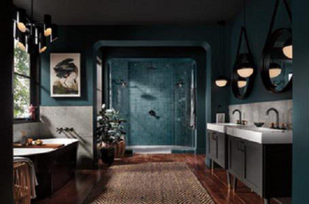 Brizo Matte Black Jointed Shower Arm and Flange 