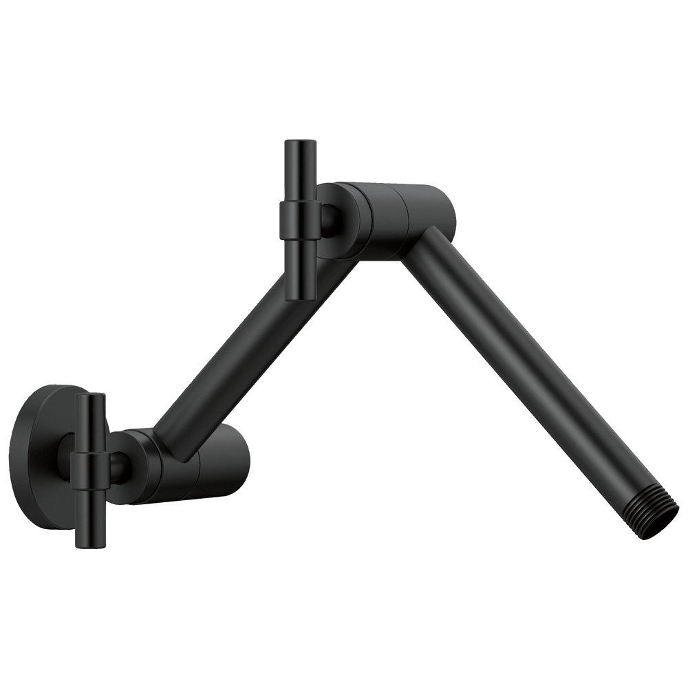 Brizo Matte Black Jointed Shower Arm and Flange 