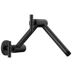 16 in. Shower Arm and Flange in Matte Black