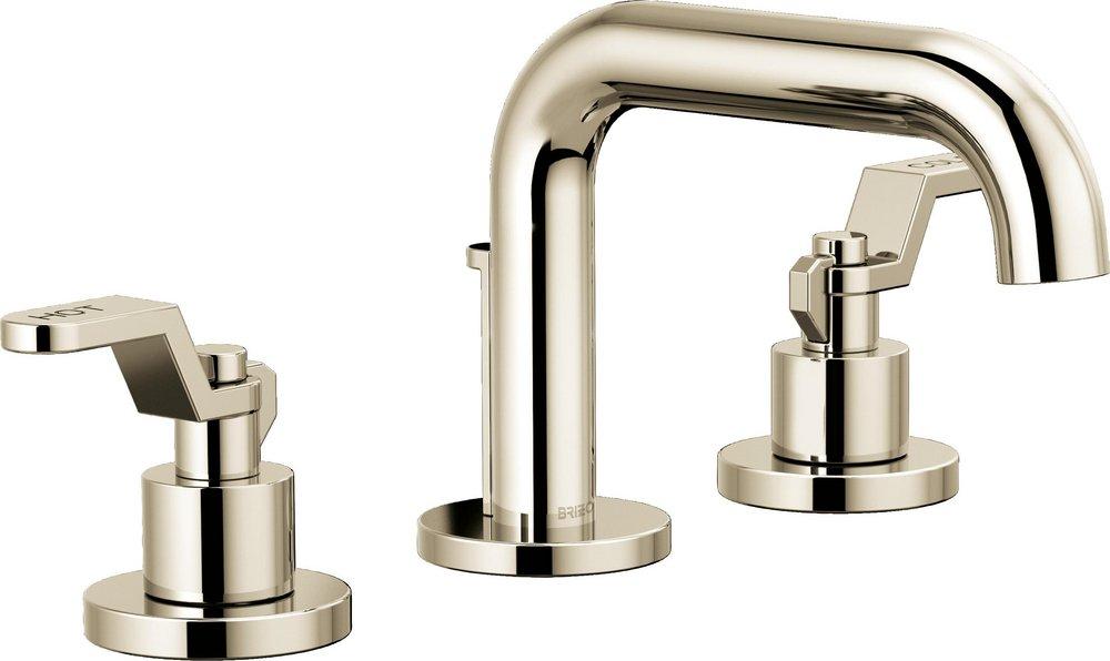 Brizo Polished Nickel Two Handle Widespread Bathroom Sink Faucet Handles Sold Separately 