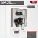 Delta Faucet Brilliance® Stainless Three Handle Pressure Balancing Valve Trim with Integrated Diverter 