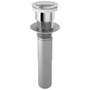 Push-Button Lavatory Drain in Polished Chrome (Less Overflow)