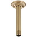 Brizo Luxe Gold 1/2 x 2-3/8 x 6 in. NPT Solid Brass Shower Arm and Flange 