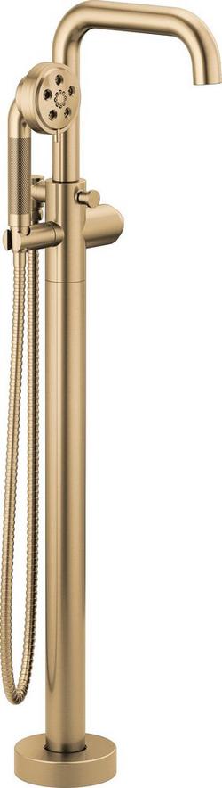 Single Handle Floor Mount Filler in Luxe Gold