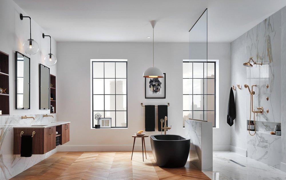 Brizo Luxe Gold Floor Mount Filler (Handles Sold Separately) 