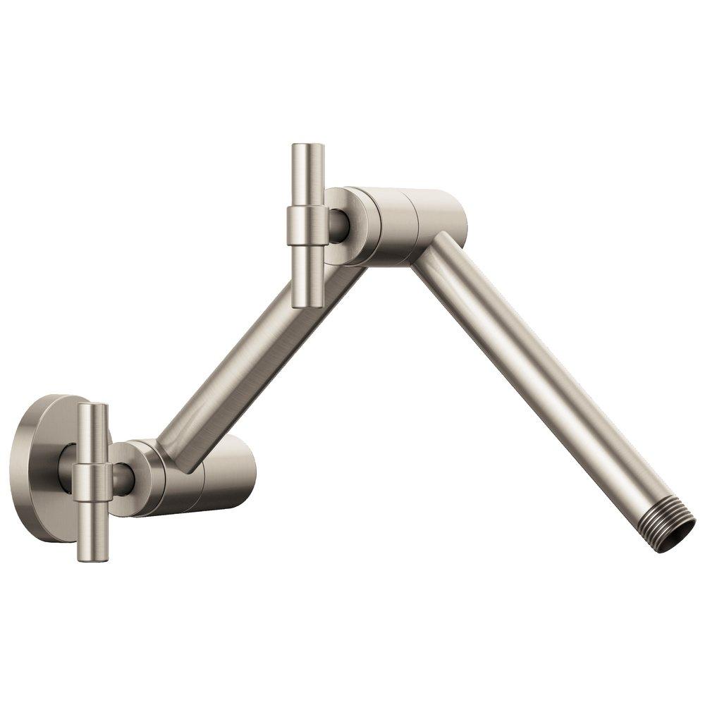 Brizo Luxe Nickel Jointed Shower Arm and Flange 